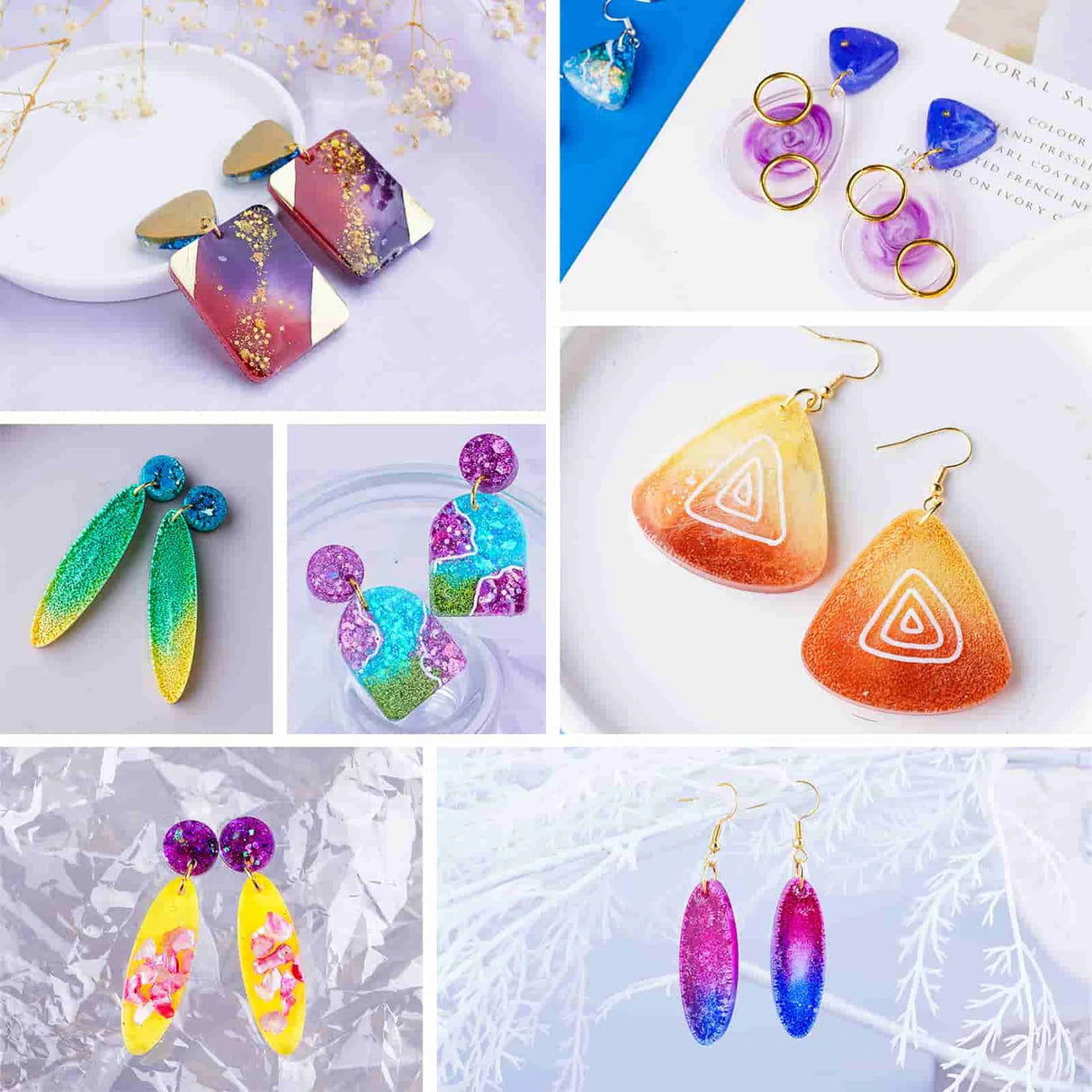 resin silicone mold earring