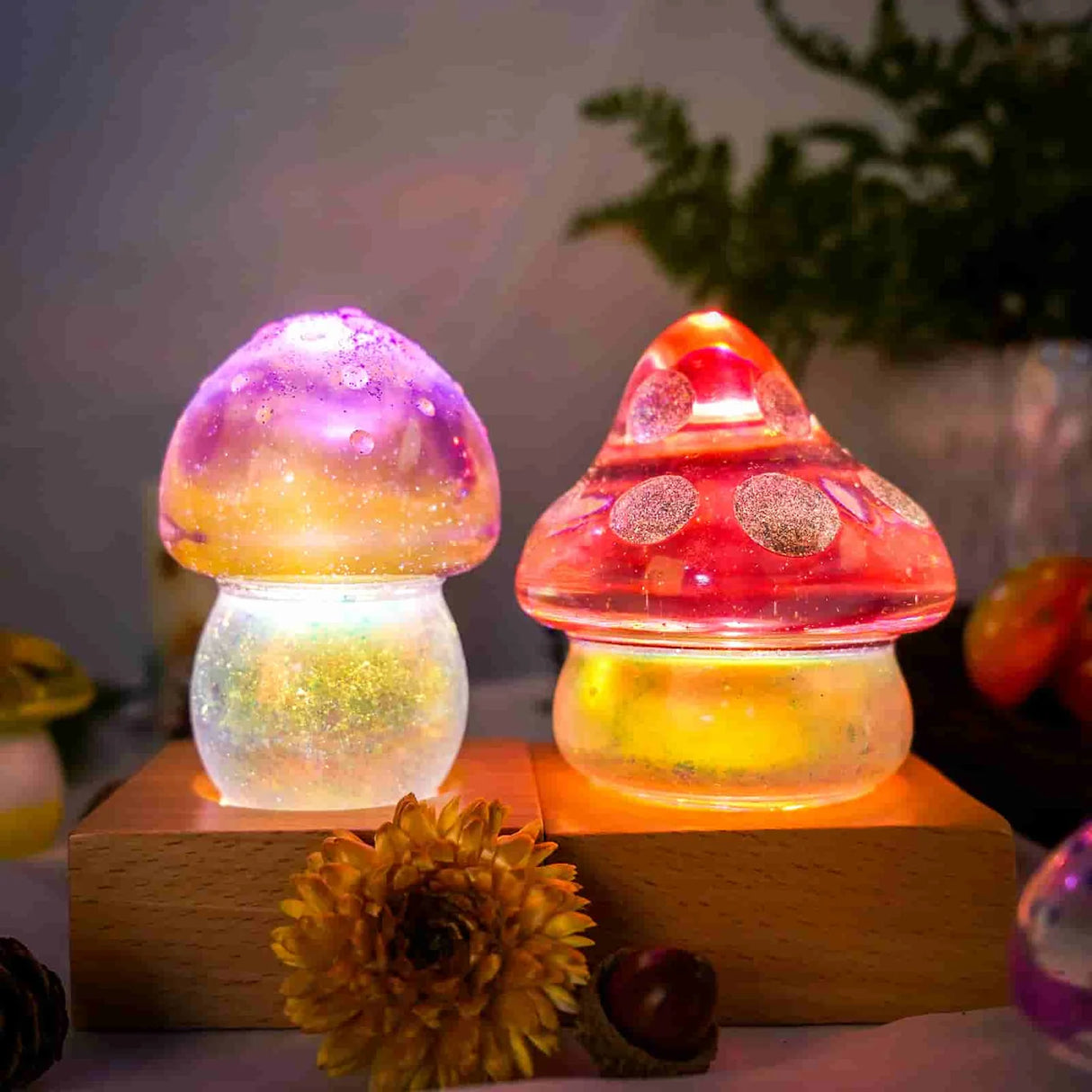 resin silicone mold mushrooms