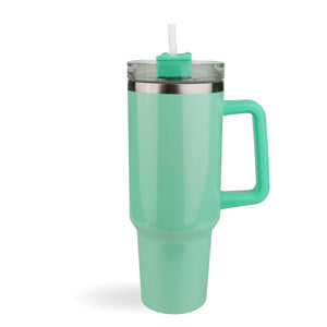 handled travel mug shimmer mint