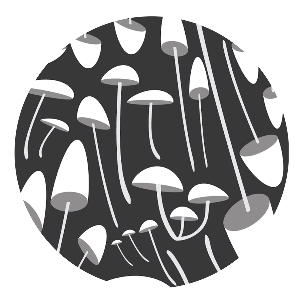 modern mushroom sublimation paper print