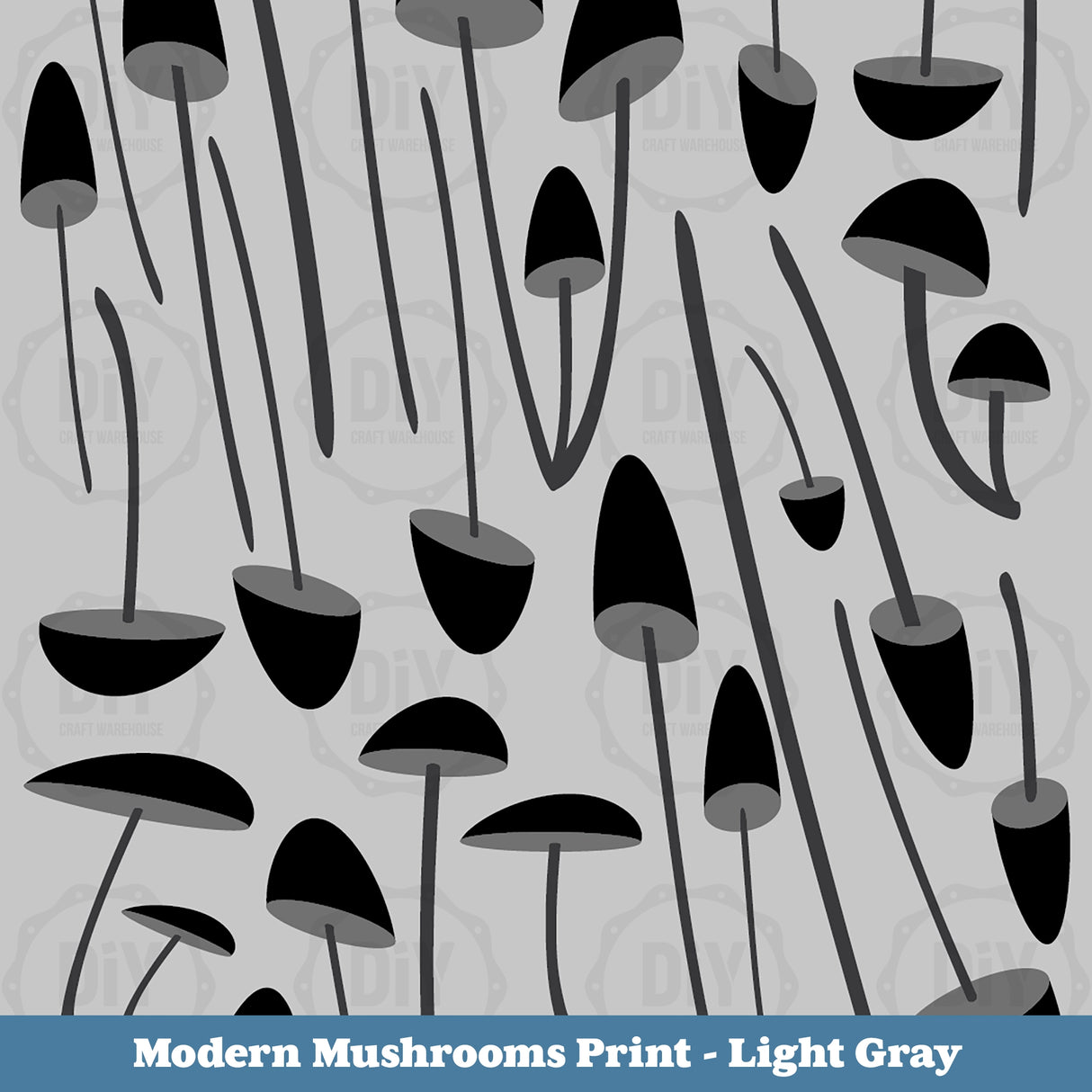 Modern Mushroom Sublimation Transfer - Light Gray