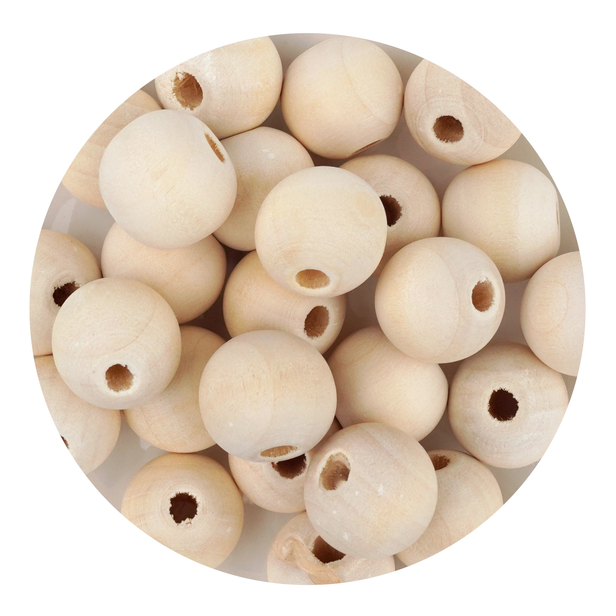 Master Maker Crafts -  Wood Bead Round - Maple (5 Beads - 16mm) DIY Craft Warehouse