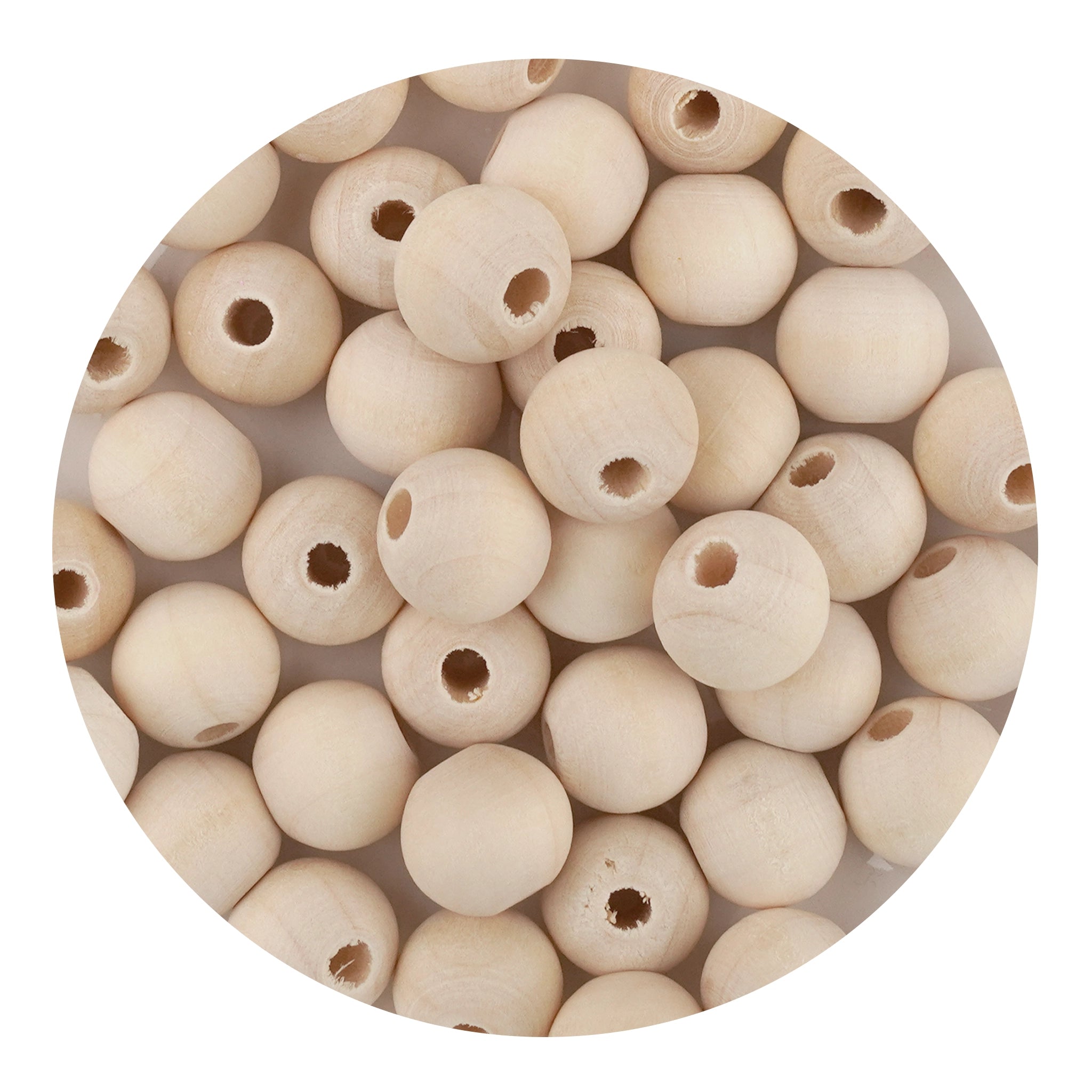 Master Maker Crafts -  Wood Bead Round - Maple (5 Beads - 12mm) DIY Craft Warehouse