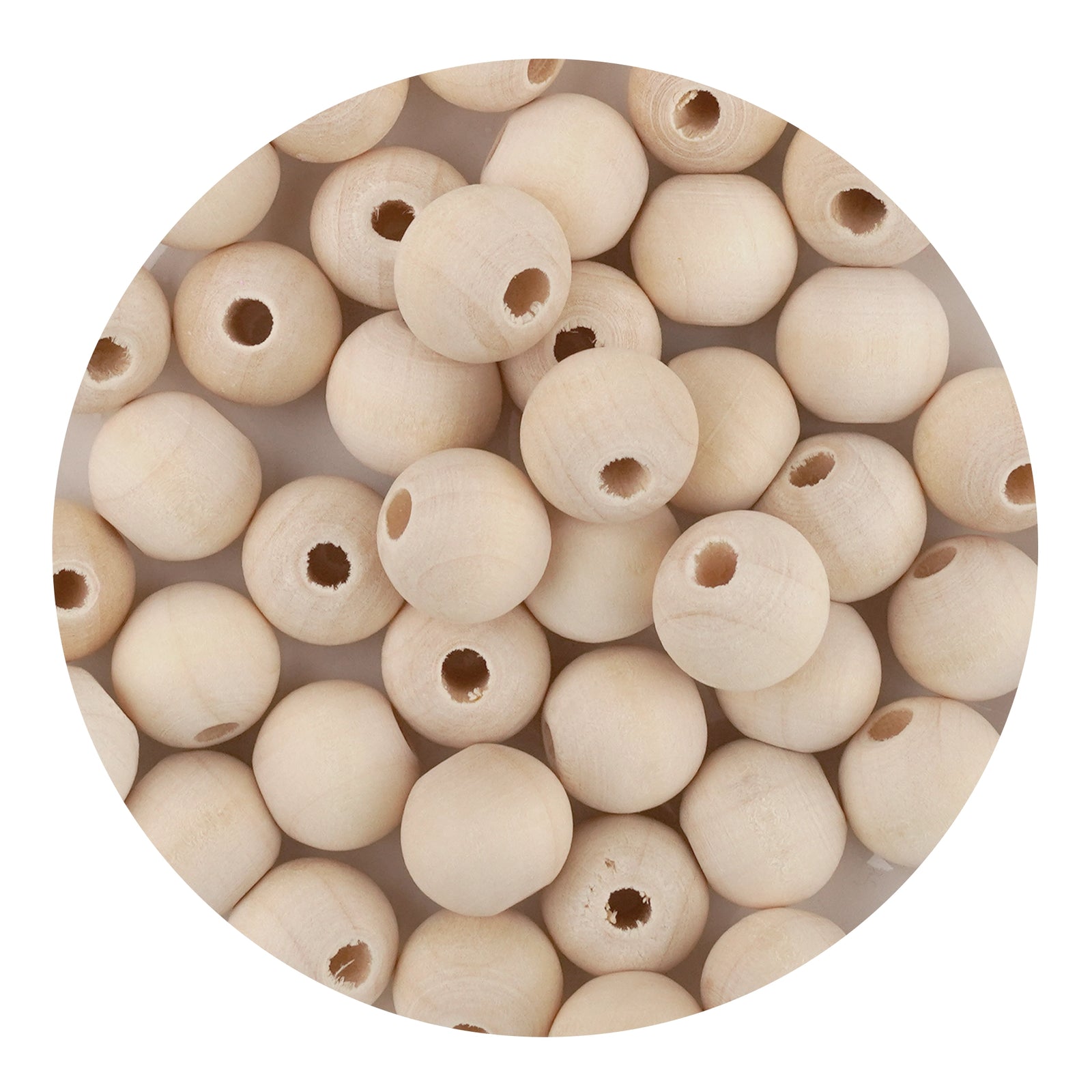 Master Maker Crafts -  Wood Bead Round - Maple (5 Beads - 12mm)