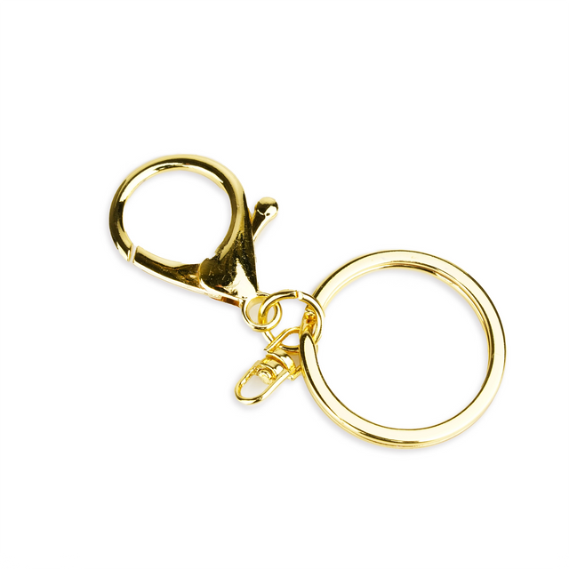 lobster clasp with key ring gold