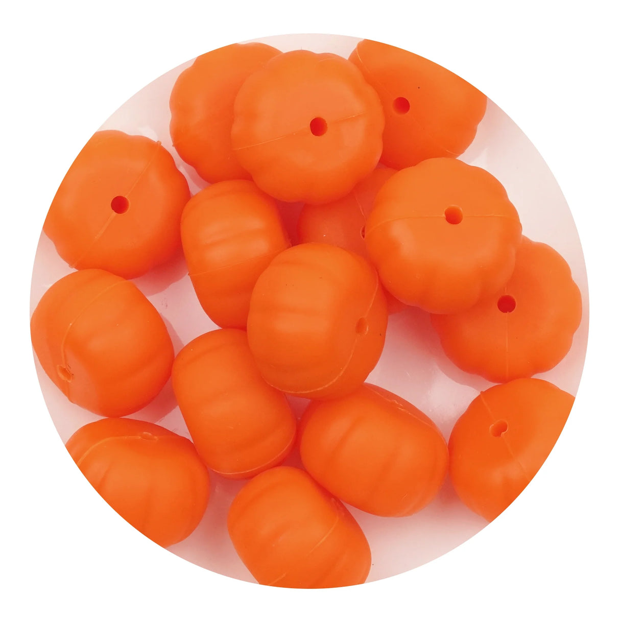 Silicone Focal Bead Pumpkin - Orange