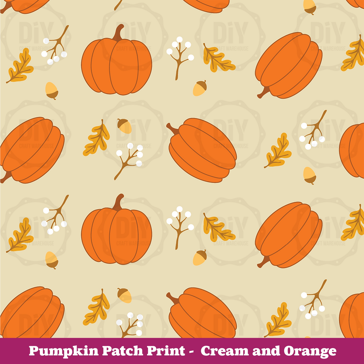 Pumpkin Patch Sublimation Transfer - Cream & Orange