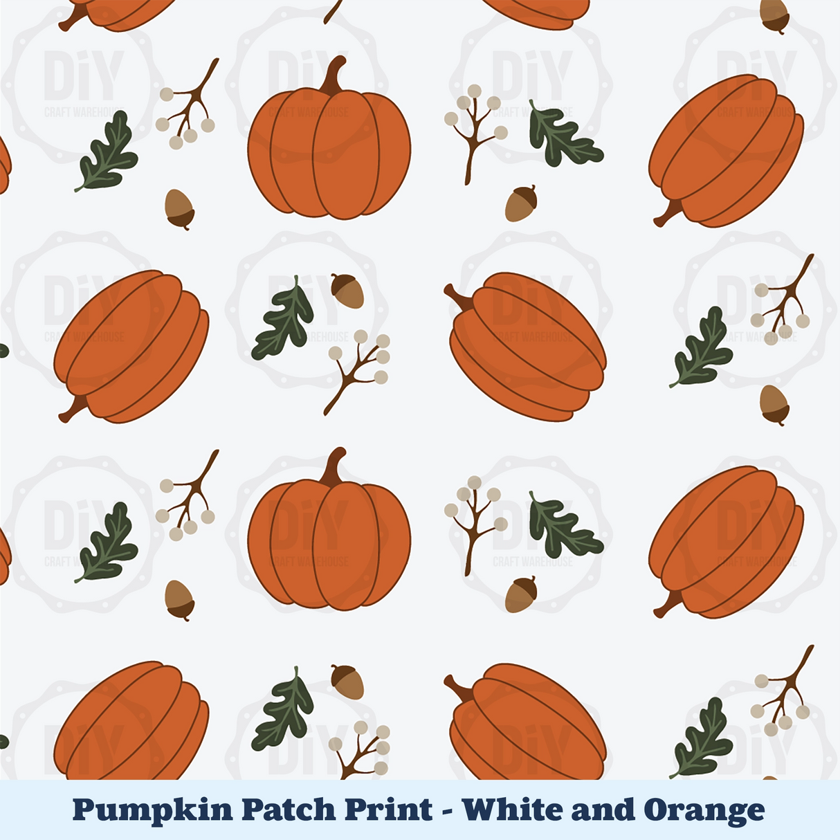 Pumpkin Patch Sublimation Transfer - White & Orange
