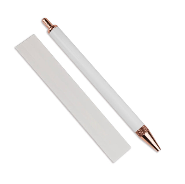 pen sublimation blank no clip white rose gold