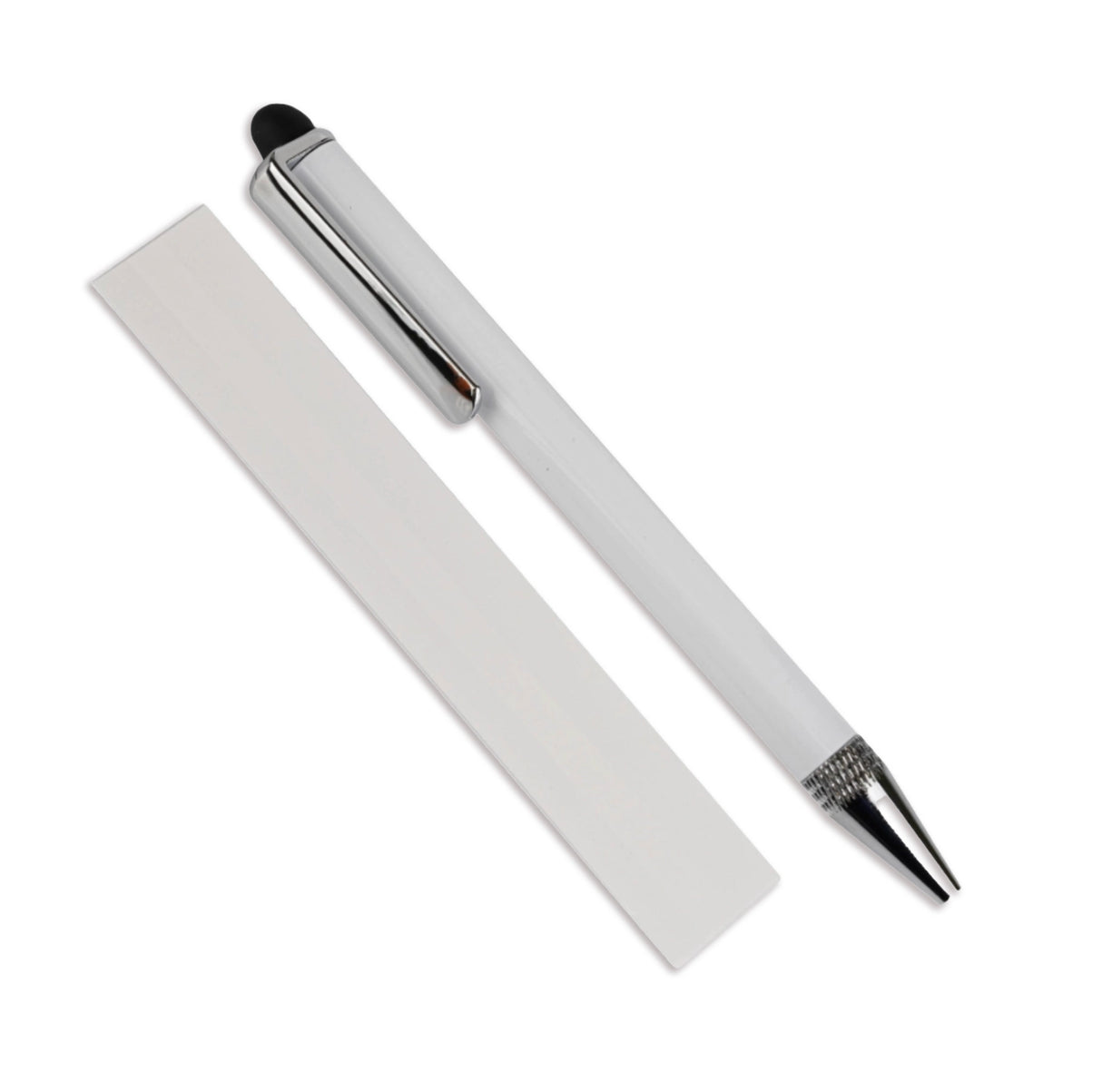 Pen Sublimation Blank Stylus - White & Silver