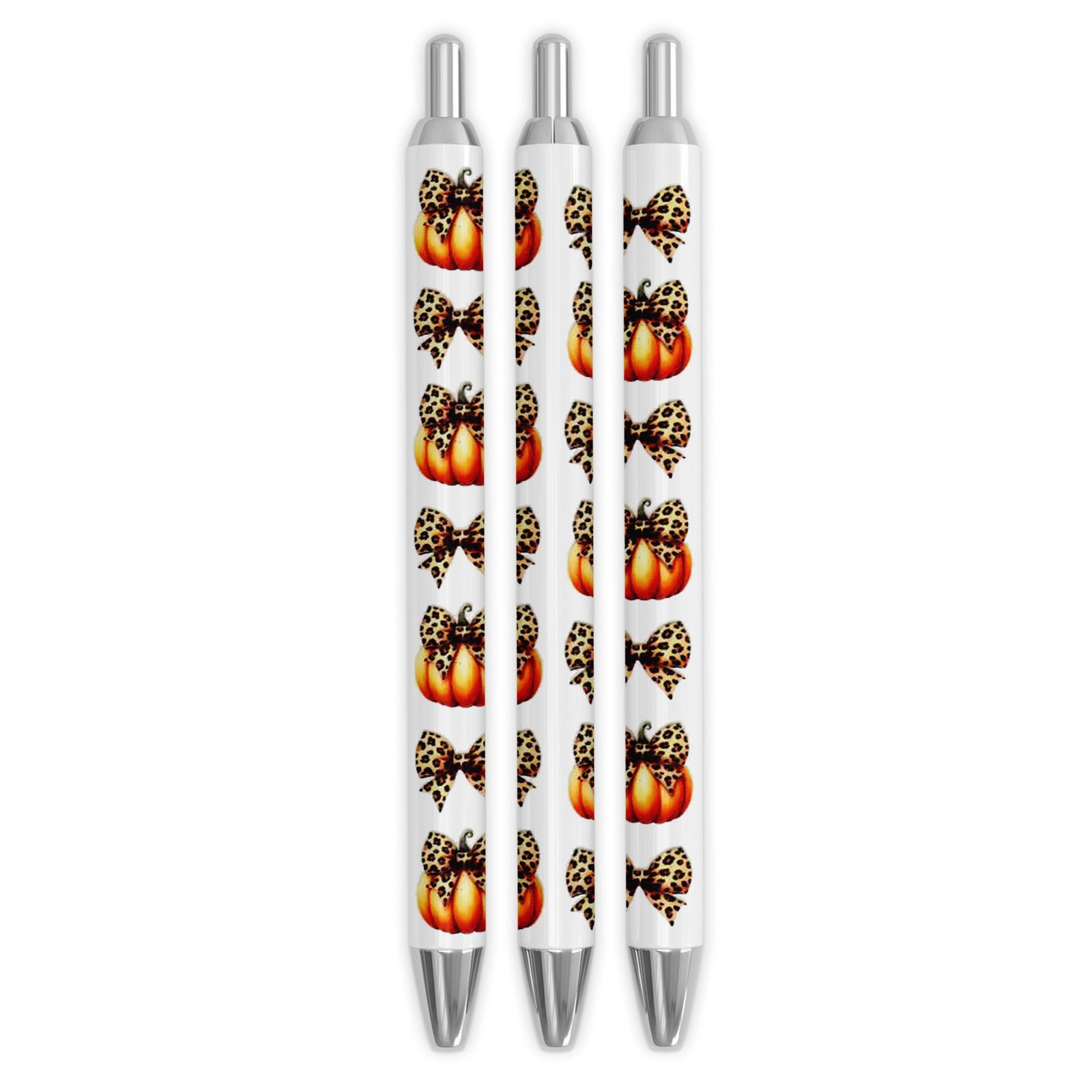 Master Maker Crafts -  UV DTF Pen Wrap Only - Cheetah Bow Pumpkin 5 Decals 4.25