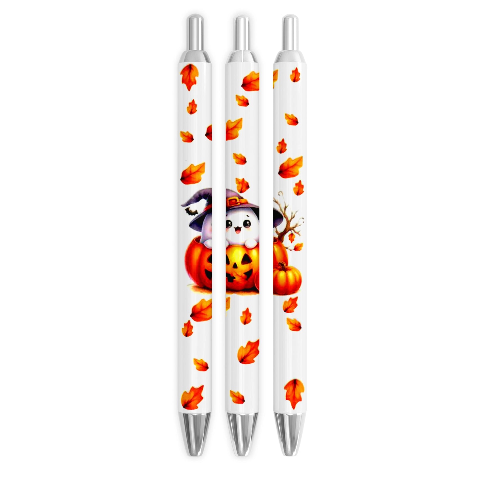 Master Maker Crafts -  UV DTF Pen Wrap Only - Ghostly Jack-O-Lantern 5 Decals 4.25