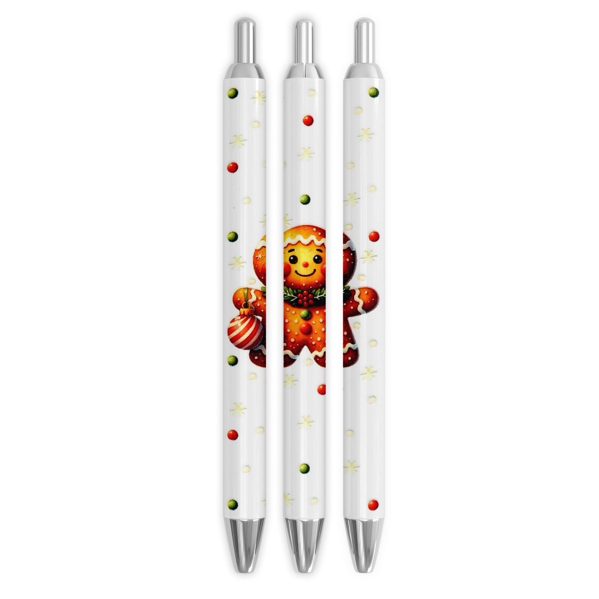 Master Maker Crafts -  UV DTF Pen Wrap Only - Jolly Gingerbread Man 5 Decals 4.25" x 1.25" (Pen NOT Inclued) | Master Maker Crafts - Wholesale Craft Supplies - Fast Shipping from Ohio DIY Craft Warehouse