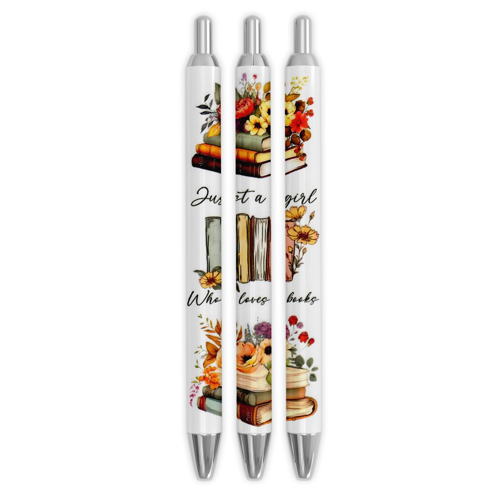 Master Maker Crafts -  UV DTF Pen Wrap Only - Girl That Loves Books  5 Decals 4.25