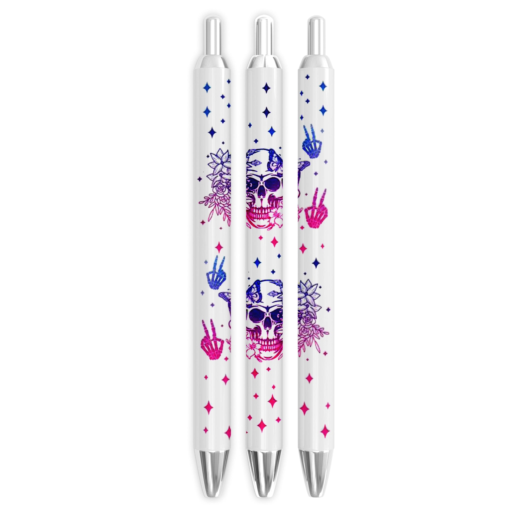 Master Maker Crafts -  UV DTF Pen Wrap Only - Peace Skulls 5 Decals 4.25" x 1.25" (Pen NOT Inclued) | Master Maker Crafts - Wholesale Craft Supplies - Fast Shipping from Ohio DIY Craft Warehouse