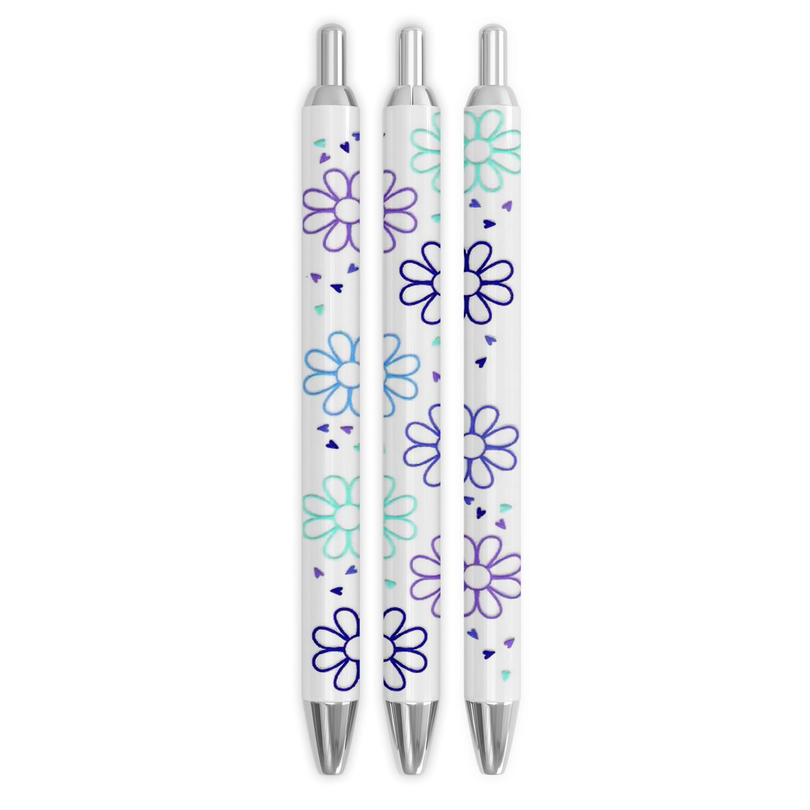 Master Maker Crafts -  UV DTF Pen Wrap Only - Purple Petals 5 Decals 4.25