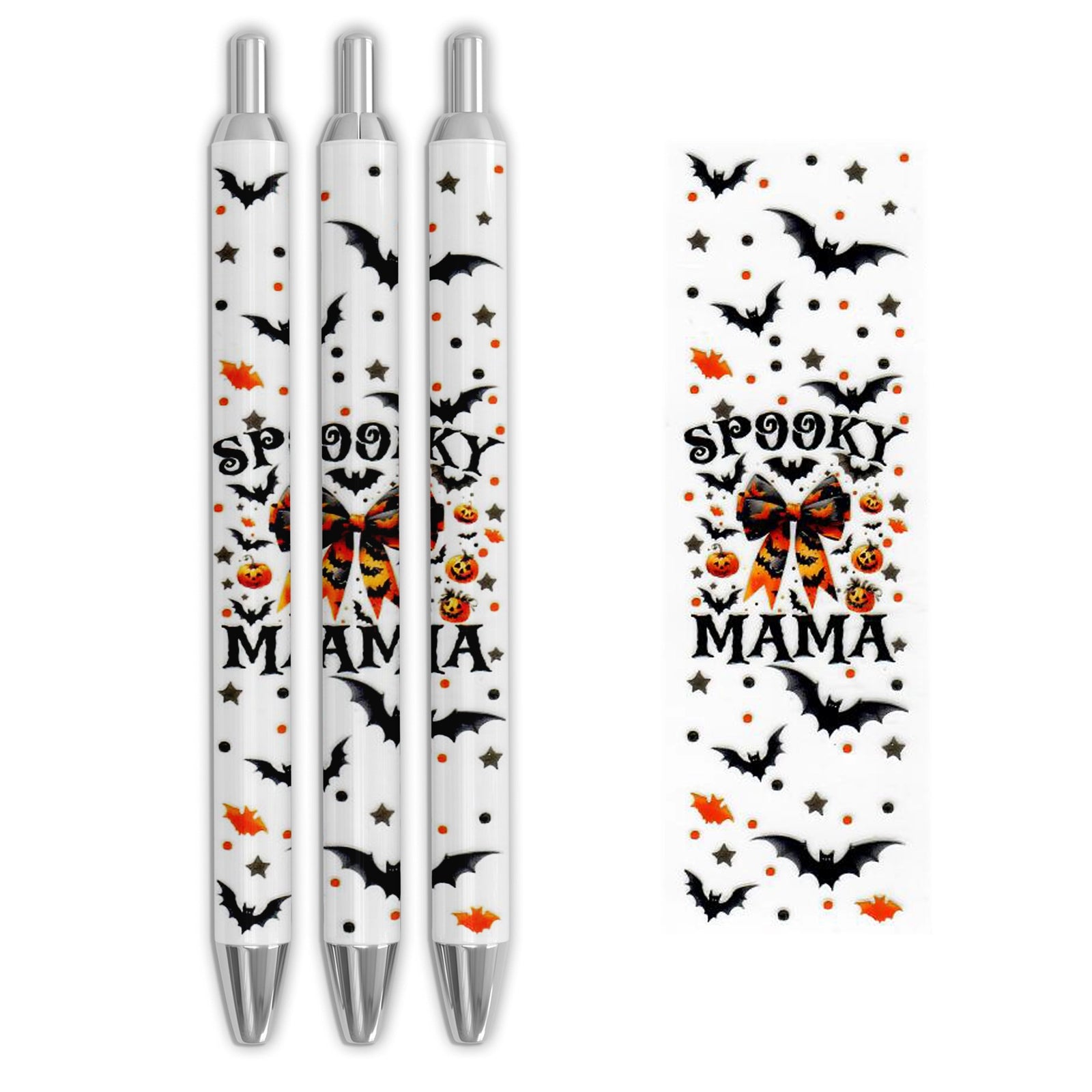 Master Maker Crafts -  UV DTF Pen Wrap Only - Spooky Mama 5 Decals 4.25