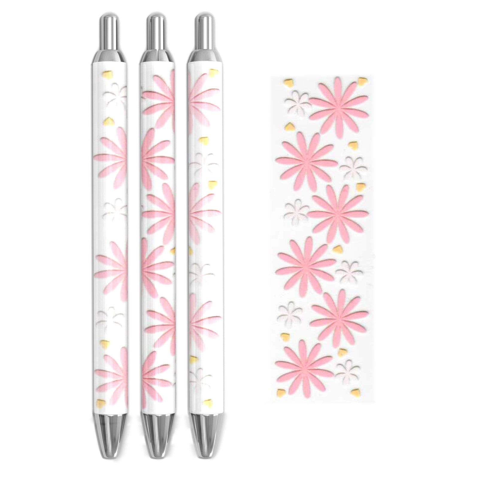 Master Maker Crafts -  UV DTF Pen Wrap Only - Daisy Love 5 Decals 4.25