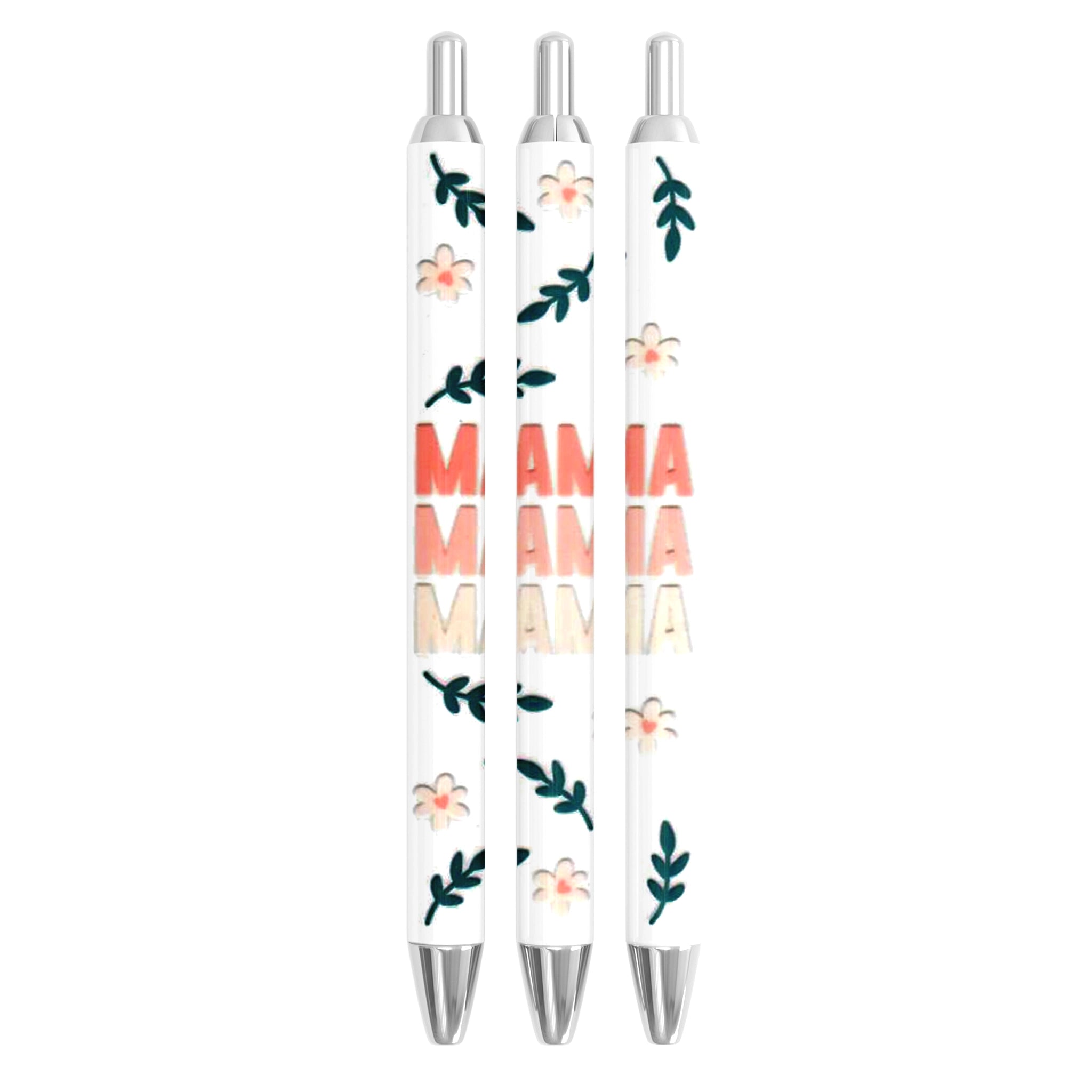 Master Maker Crafts -  UV DTF Pen Wrap Only - Mama Flowers & Leaves 5 Decals 4.25" x 1.25" (Pen NOT Inclued) | Master Maker Crafts - Wholesale Craft Supplies - Fast Shipping from Ohio DIY Craft Warehouse