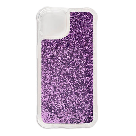 Phone Case Liquid Glitter Shock Proof - Purple
