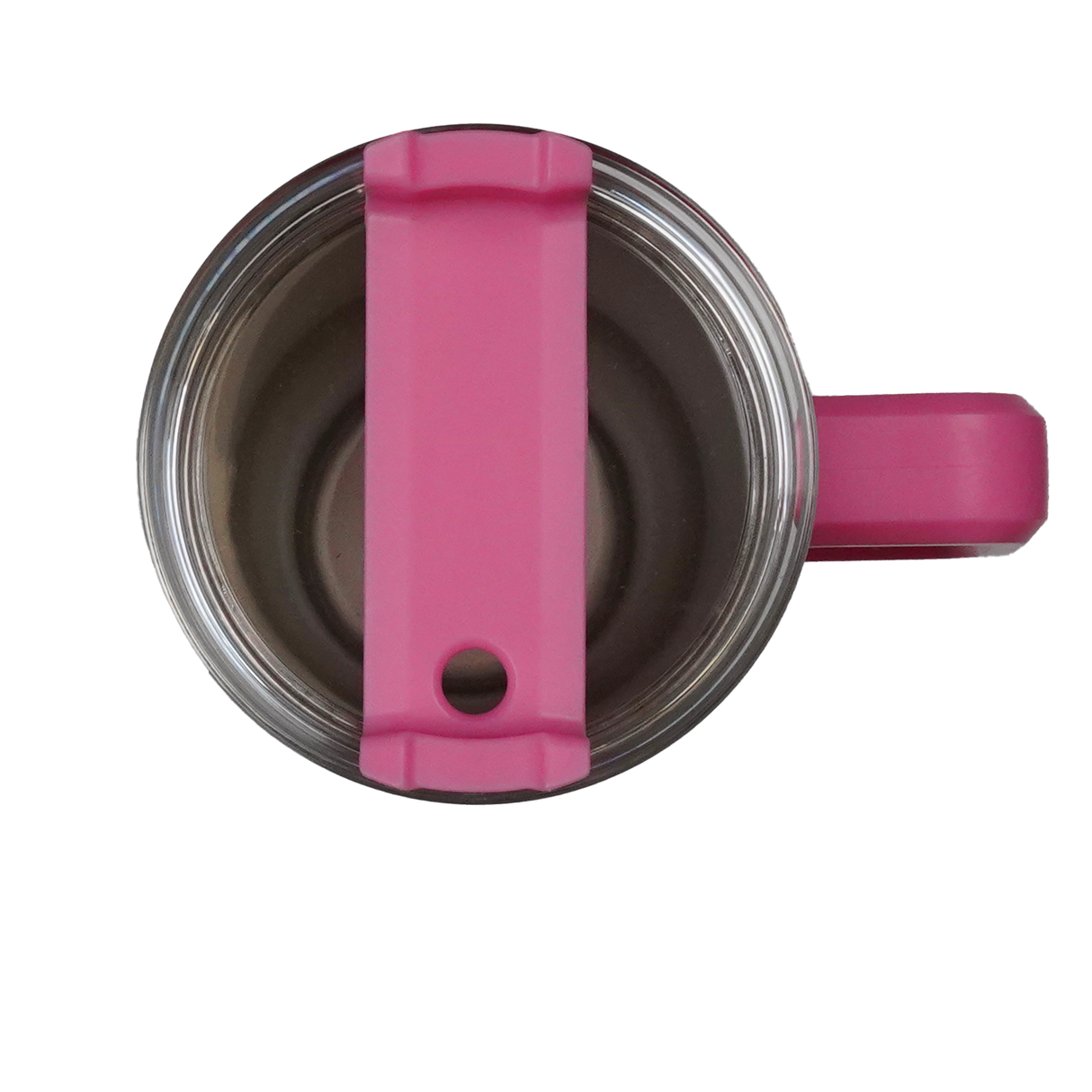 handled travel mug rhinestone hot pink