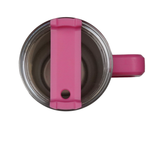 handled travel mug rhinestone hot pink