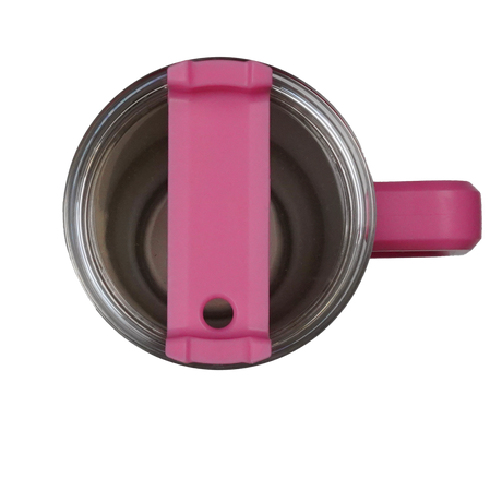 handled travel mug shimmer pink