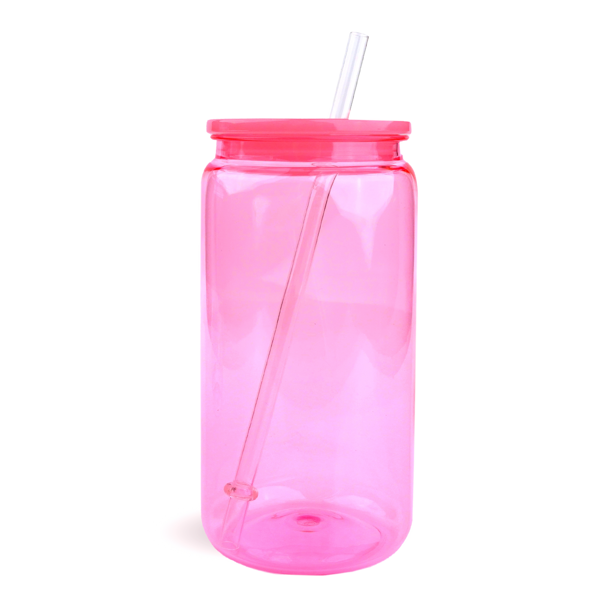 Plastic Can Transparent - Bright Pink