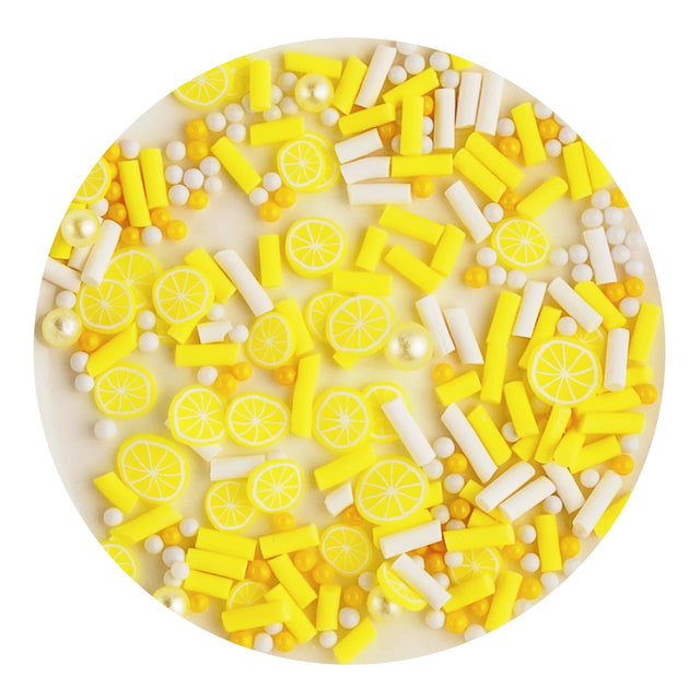 Poly Clay Slices - Lemon & Pearl Sprinkles