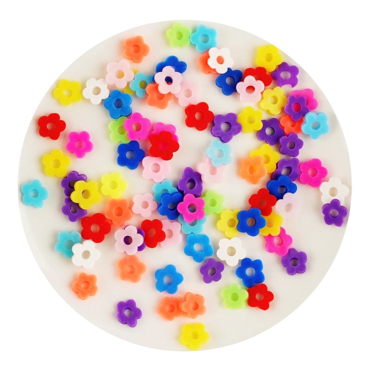 Poly Clay Slices - Pastel Fancy Daisy Flowers