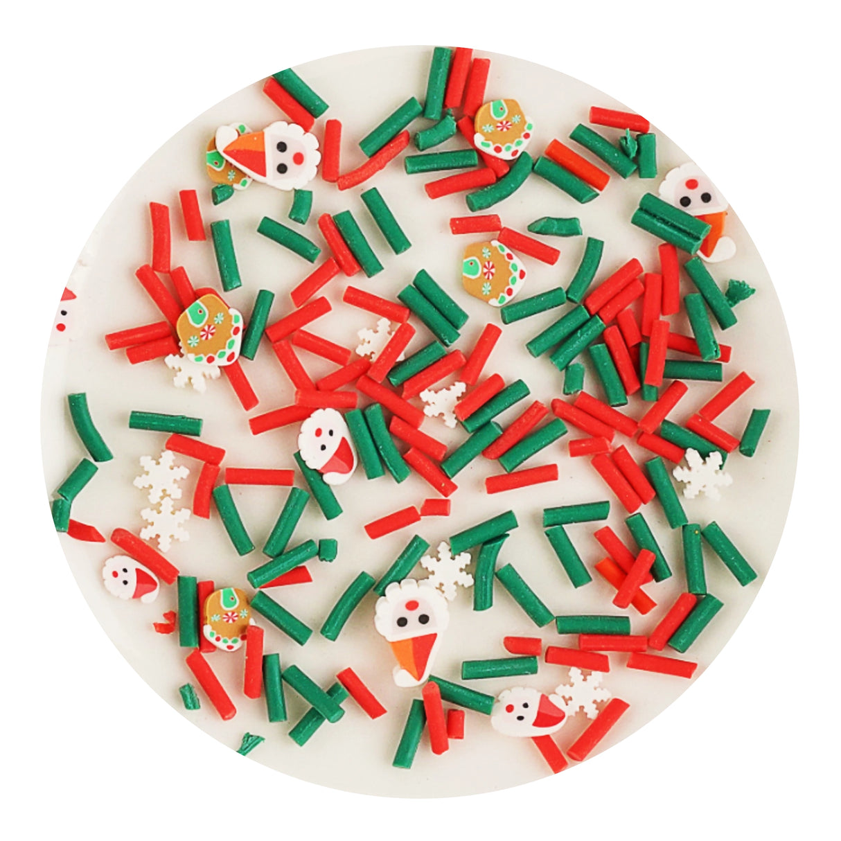 Poly Clay Slices - Snowman, Flakes & Sprinkles