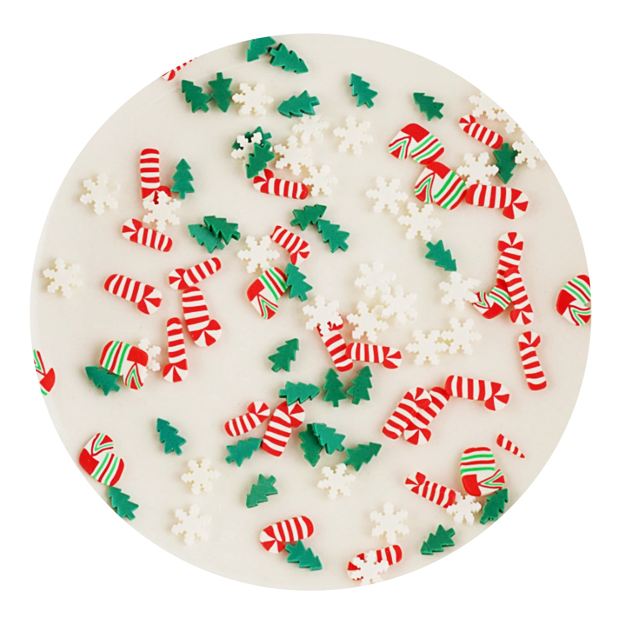 Poly Clay Slices - Stockings, Trees & Snowflakes