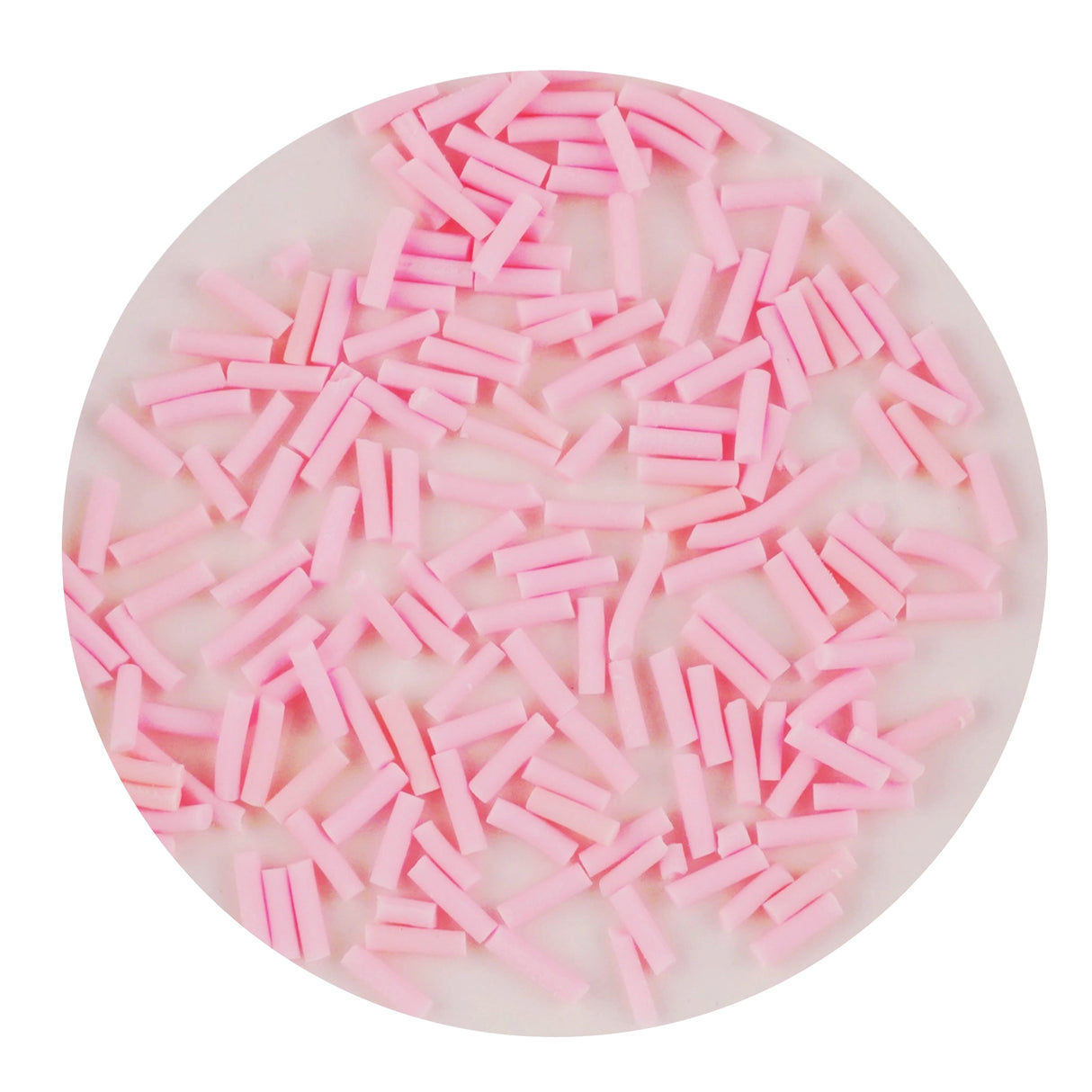 poly clay sprinkles light pink