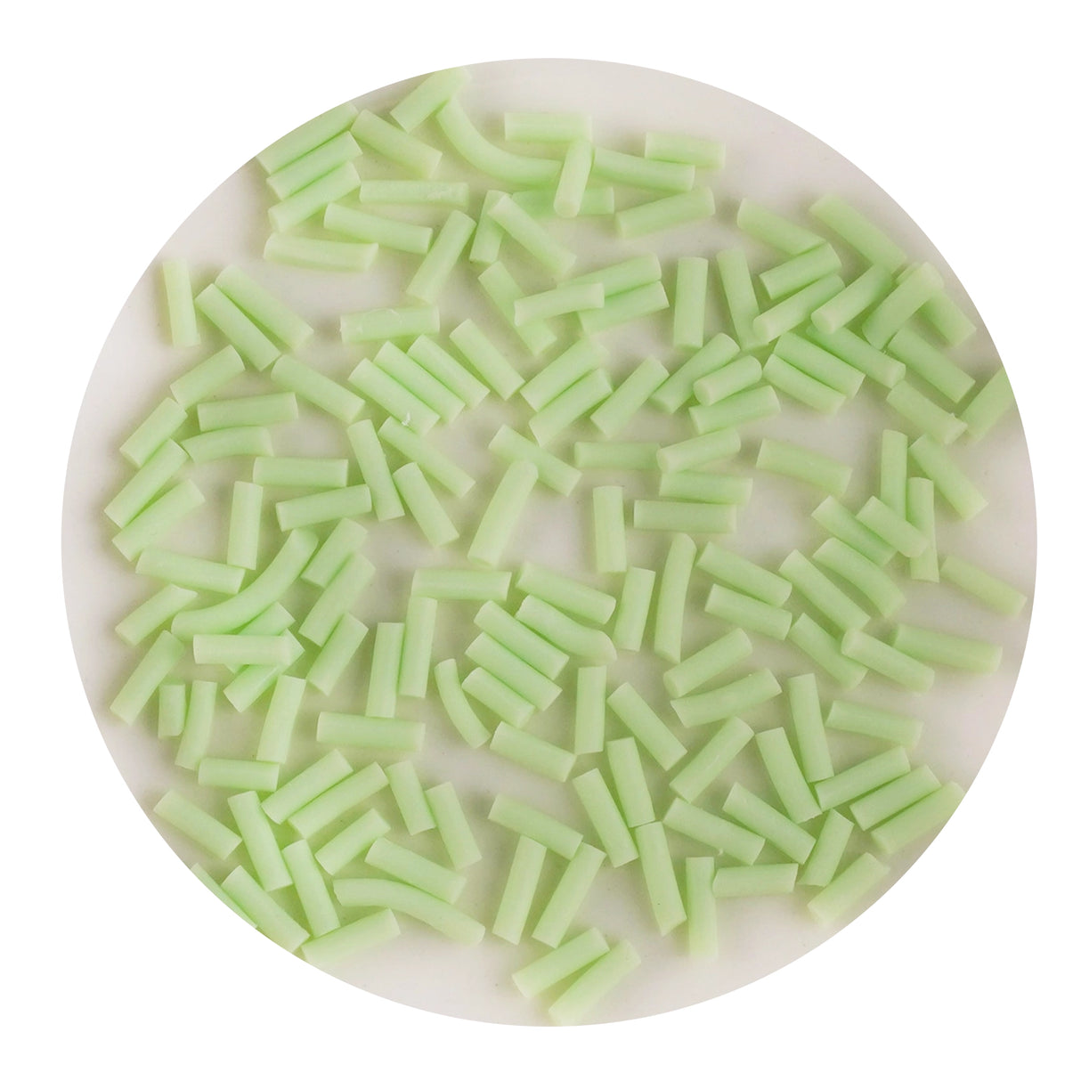 poly clay sprinkles lime green