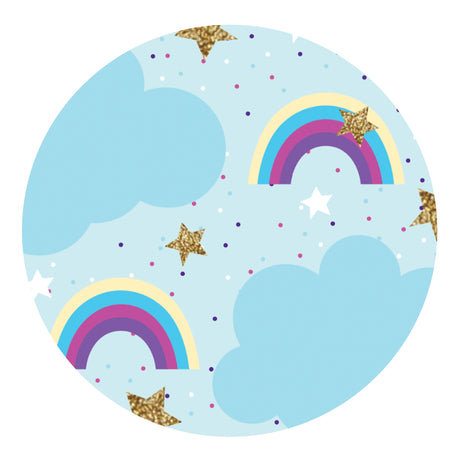 rainbows stars sublimation paper print