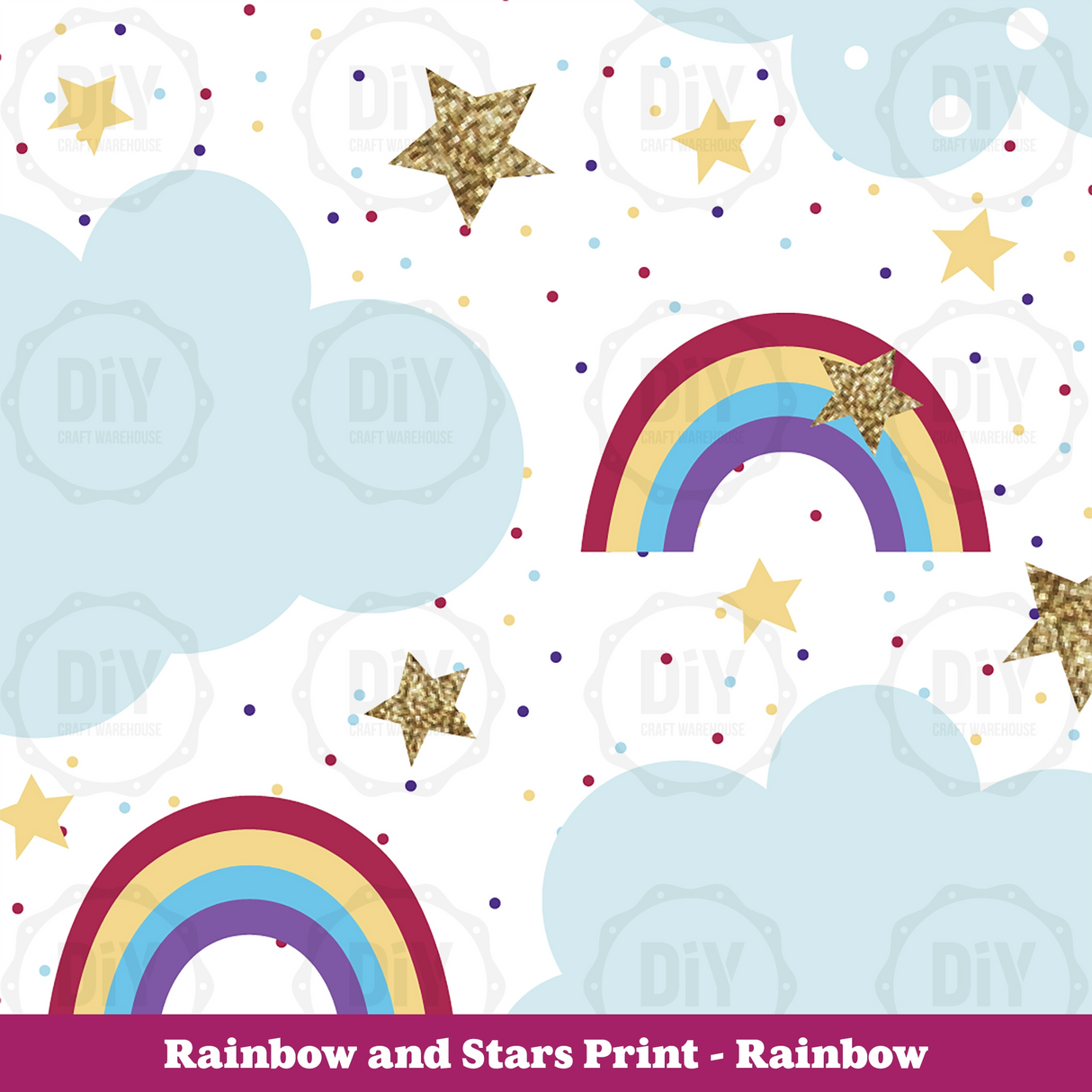 Rainbows & Stars Sublimation Transfer - Rainbow