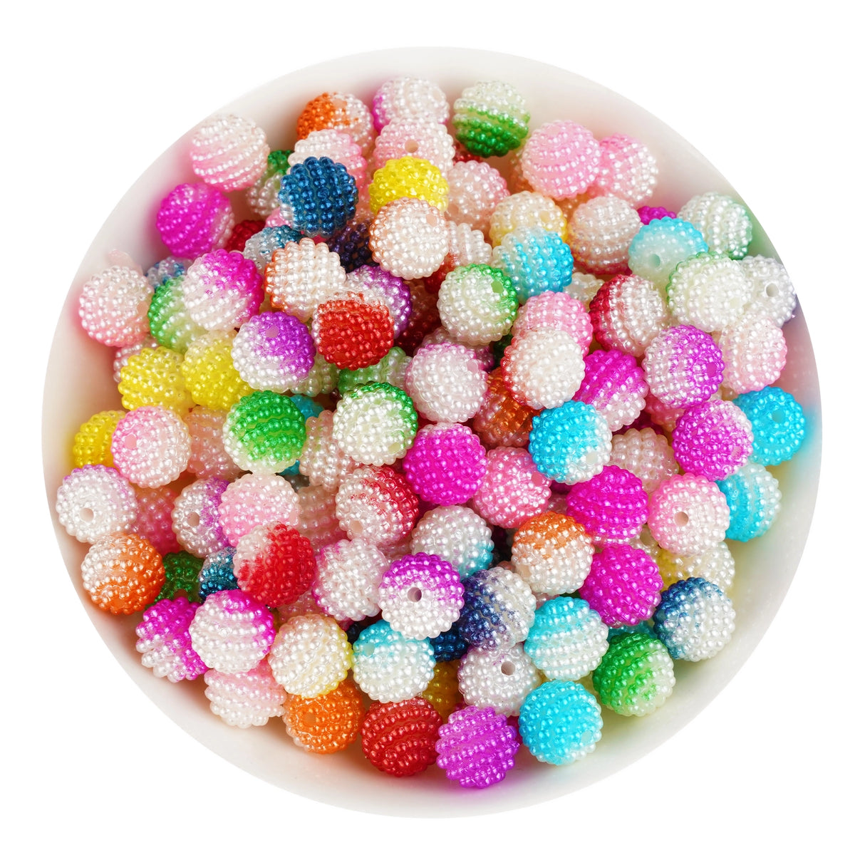 bumpy beads mixed colors 2 tone