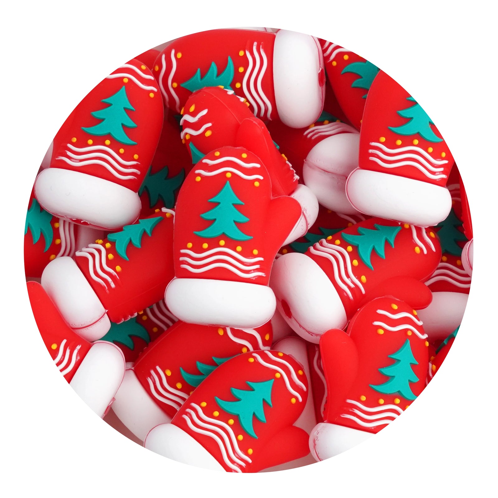 Master Maker Crafts -  Silicone Focal Bead - Red Mitten (5 Beads) | Master Maker Crafts - Wholesale Craft Supplies - Fast Shipping from Ohio