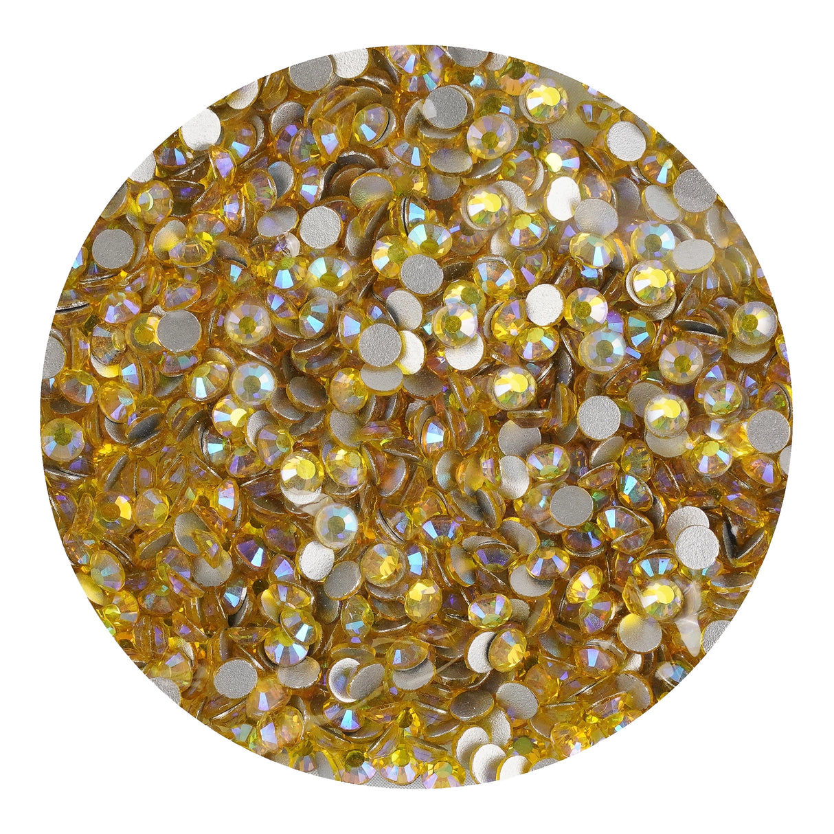 Rhinestone Aurora Borealis Iridescent Non Hotfix - Citrine