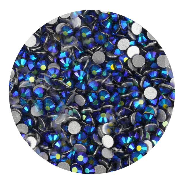 Rhinestone Aurora Borealis Iridescent Non Hotfix - Cobalt