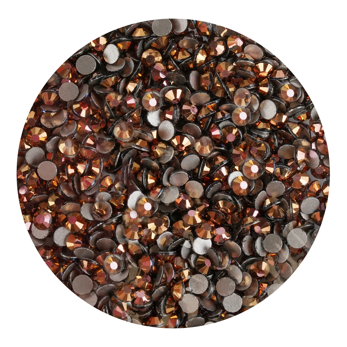 rhinestone metallic non hotfix copper