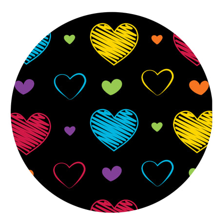 scribble heart sublimation paper print