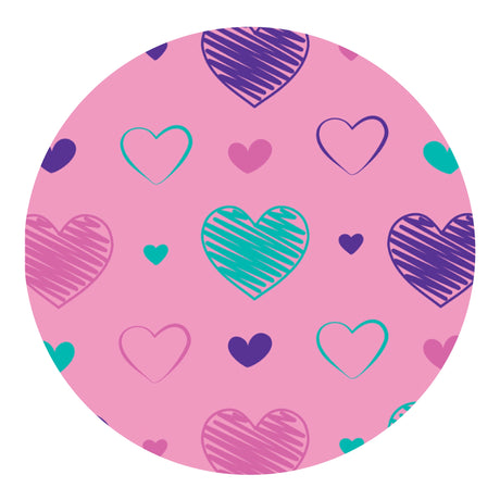 scribble heart sublimation paper print