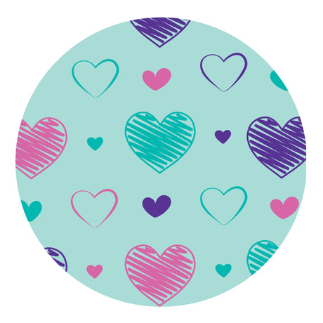 scribble heart sublimation paper print