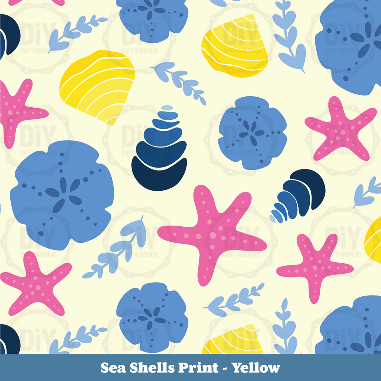 Sea Shells Sublimation Transfer - Yellow