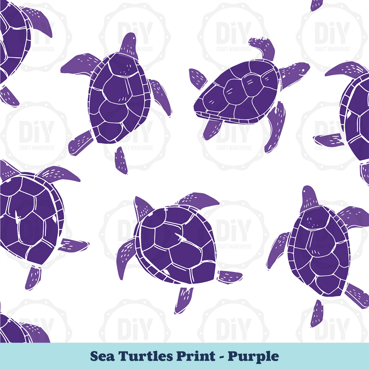 Sea Turtle Sublimation Transfer - Purple