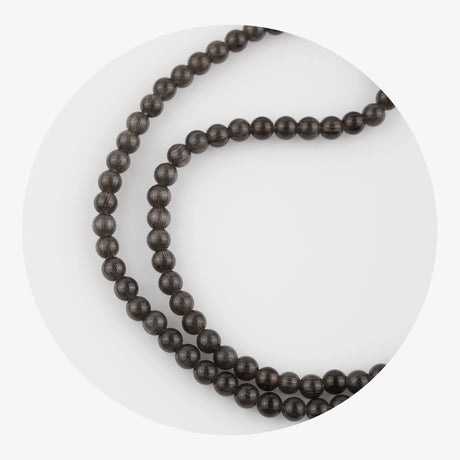 stone string beads black