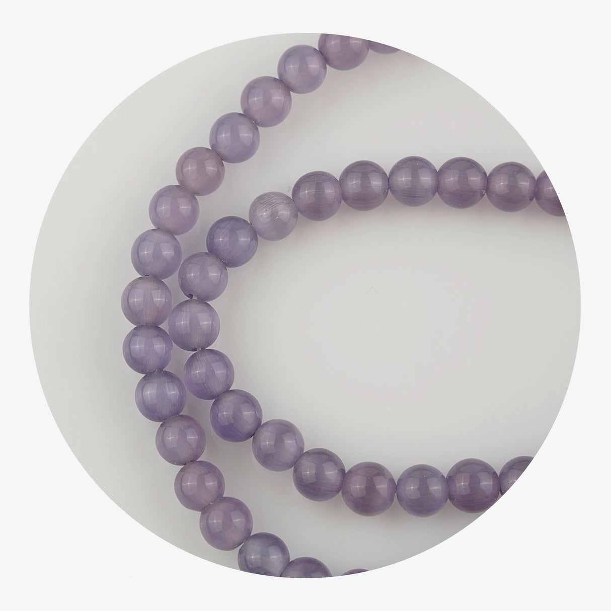 stone string beads lavender