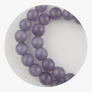 stone string beads lavender