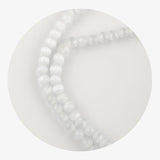 Stone String Beads - White